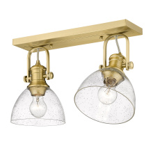Golden 3118-2SF BCB-SD - Yep by Golden Lighting Hines 2-light Semi-Flush Mount in Brushed Champagne Brass